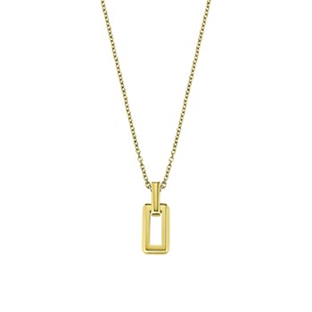 Collier Lotus Style Géométrique acier doré