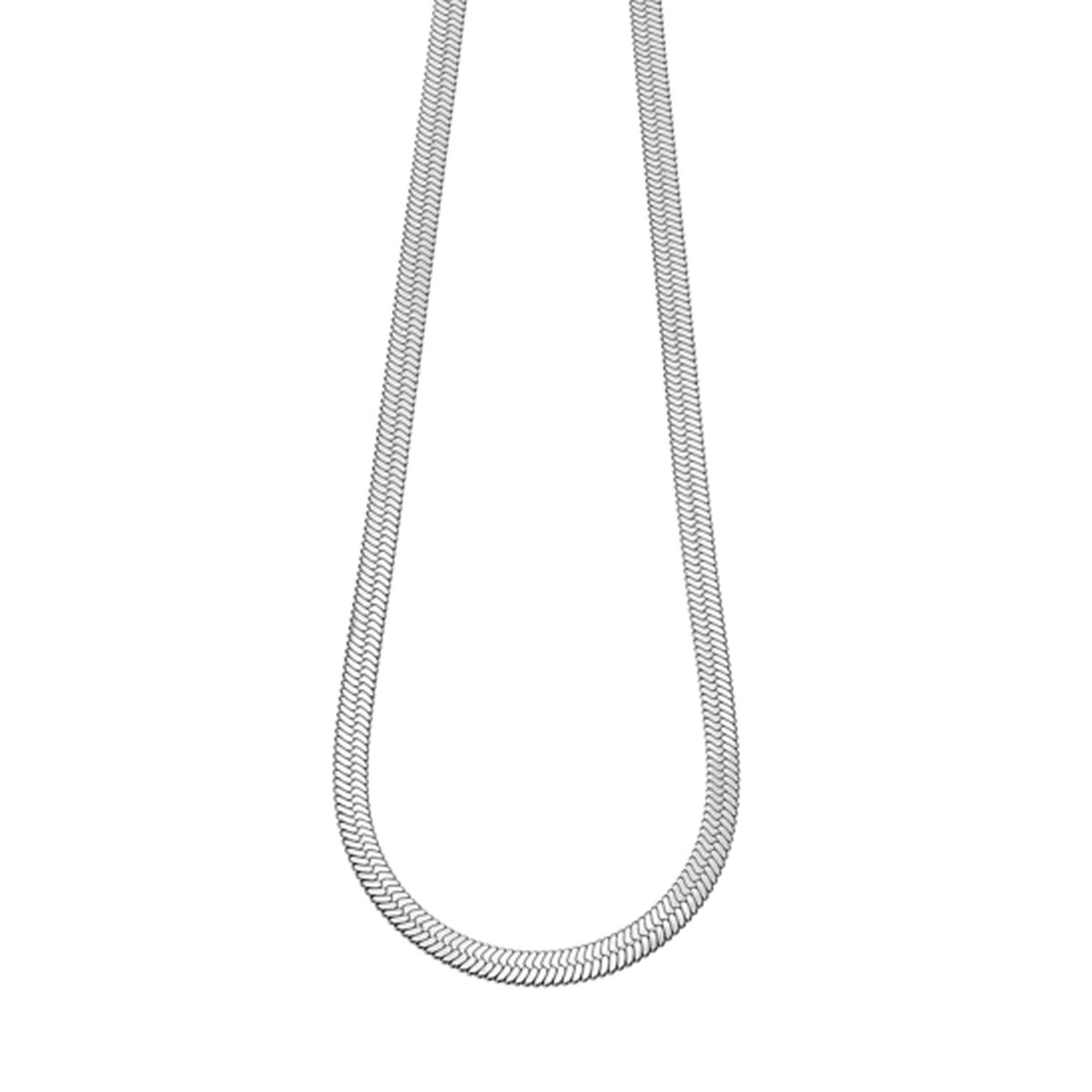 Collier Lotus Style Maille Miroir acier