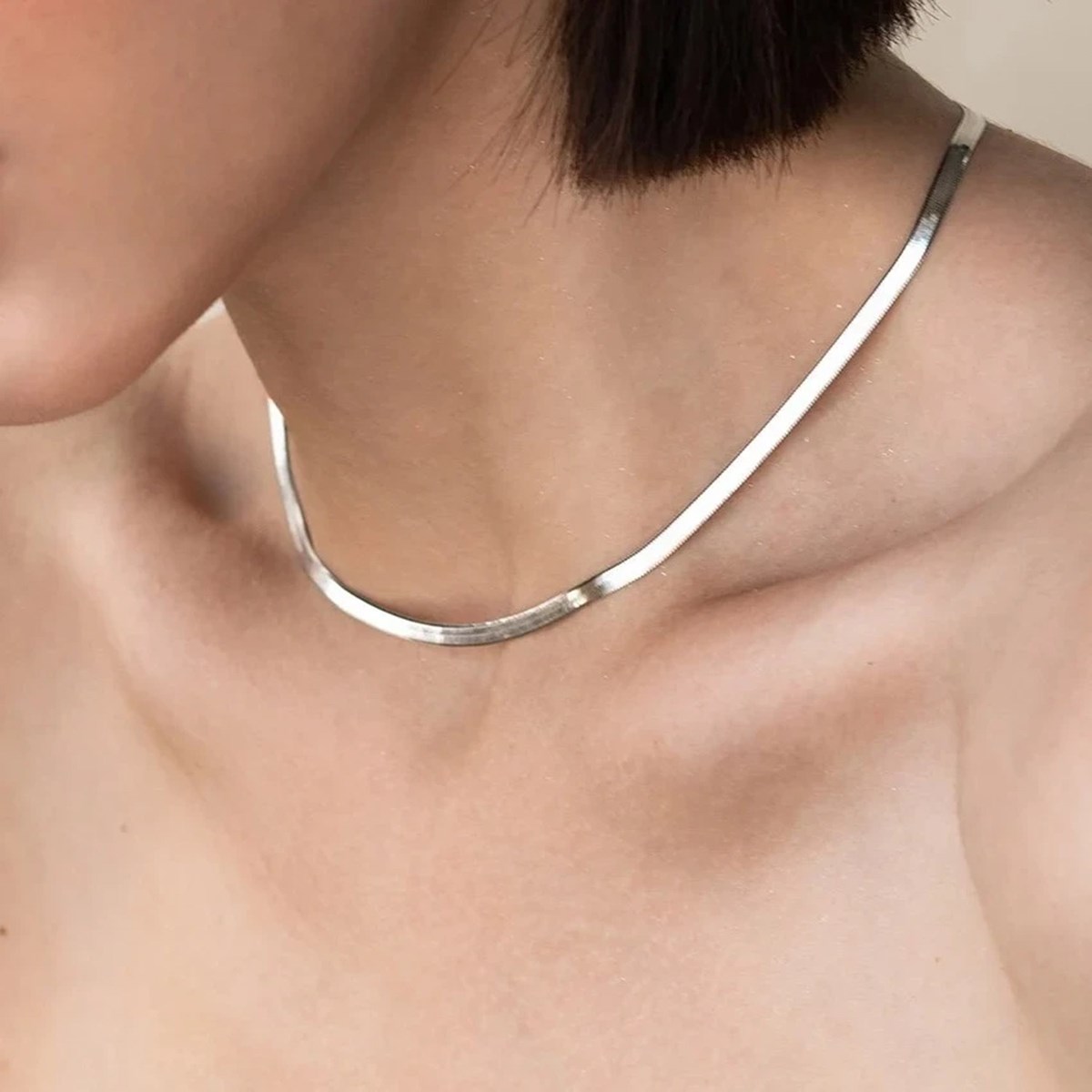 Collier Lotus Style Maille Miroir acier - vue 2