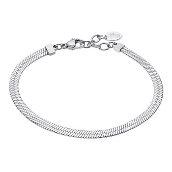 Bracelet Lotus Style Maille Miroir Acier