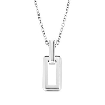 Collier Lotus Style Géométrique acier