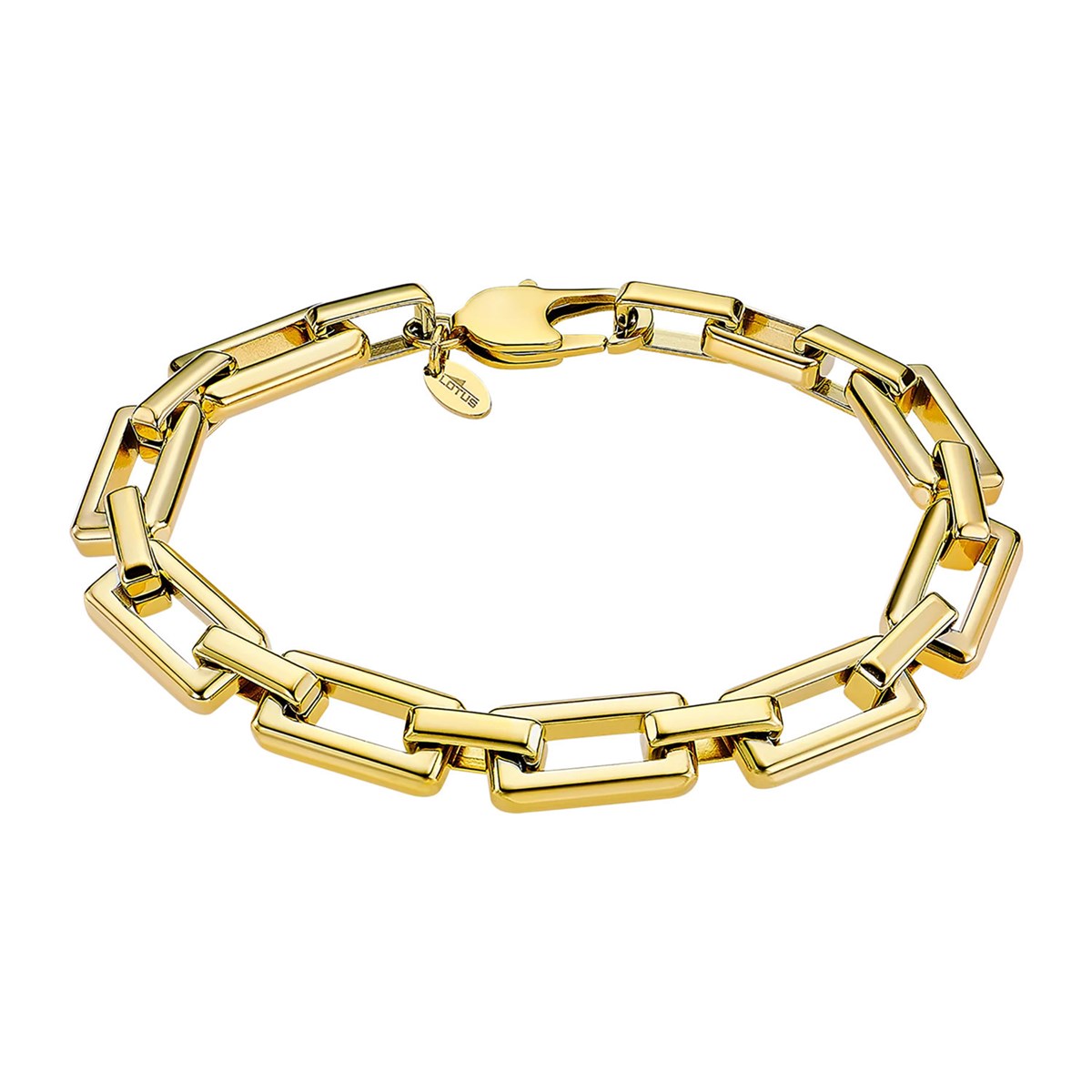 Bracelet Lotus Style Acier Doré Chaîne