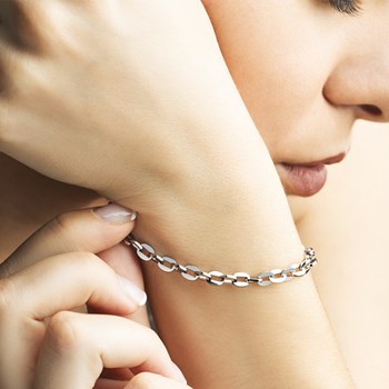 Bracelet Lotus Style Maille Forçat Acier
