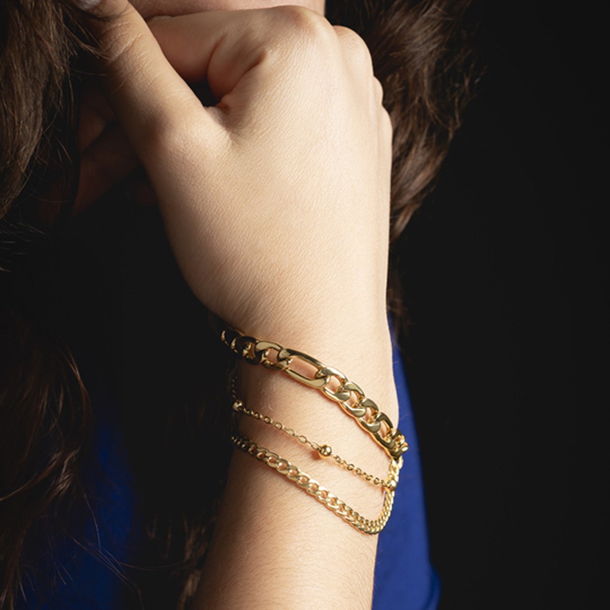 Bracelet Multi Rang Lotus Style Urban Woman
Acier doré - vue 2