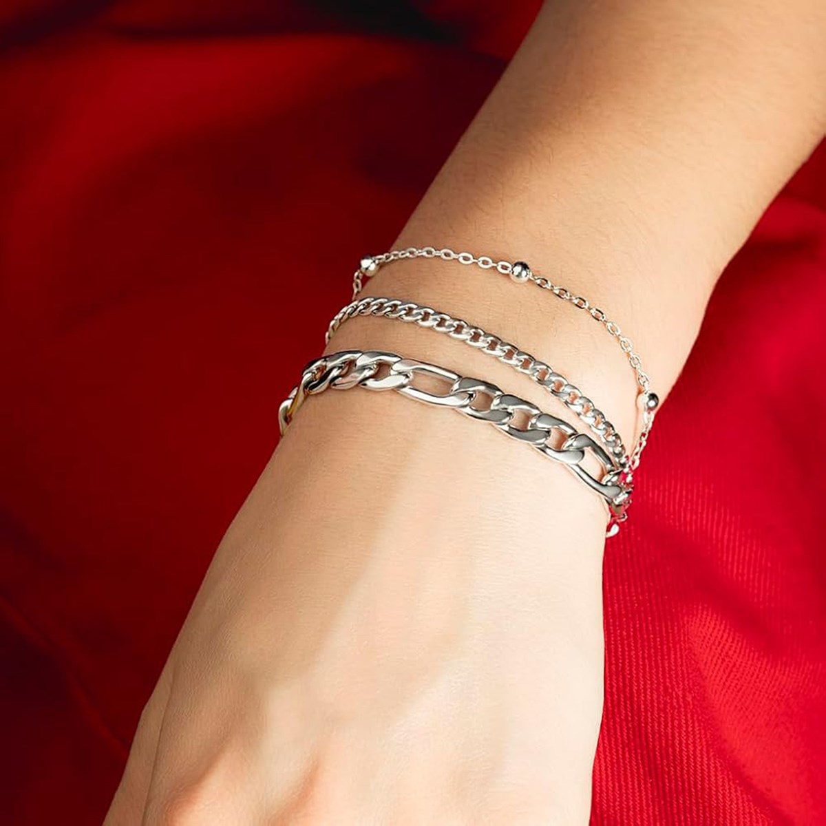 Bracelet Multi Rang Lotus Style Urban Woman_x000D_
Acier - vue 2