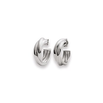 Créoles Brillaxis argent rhodié 3 brins 22mm