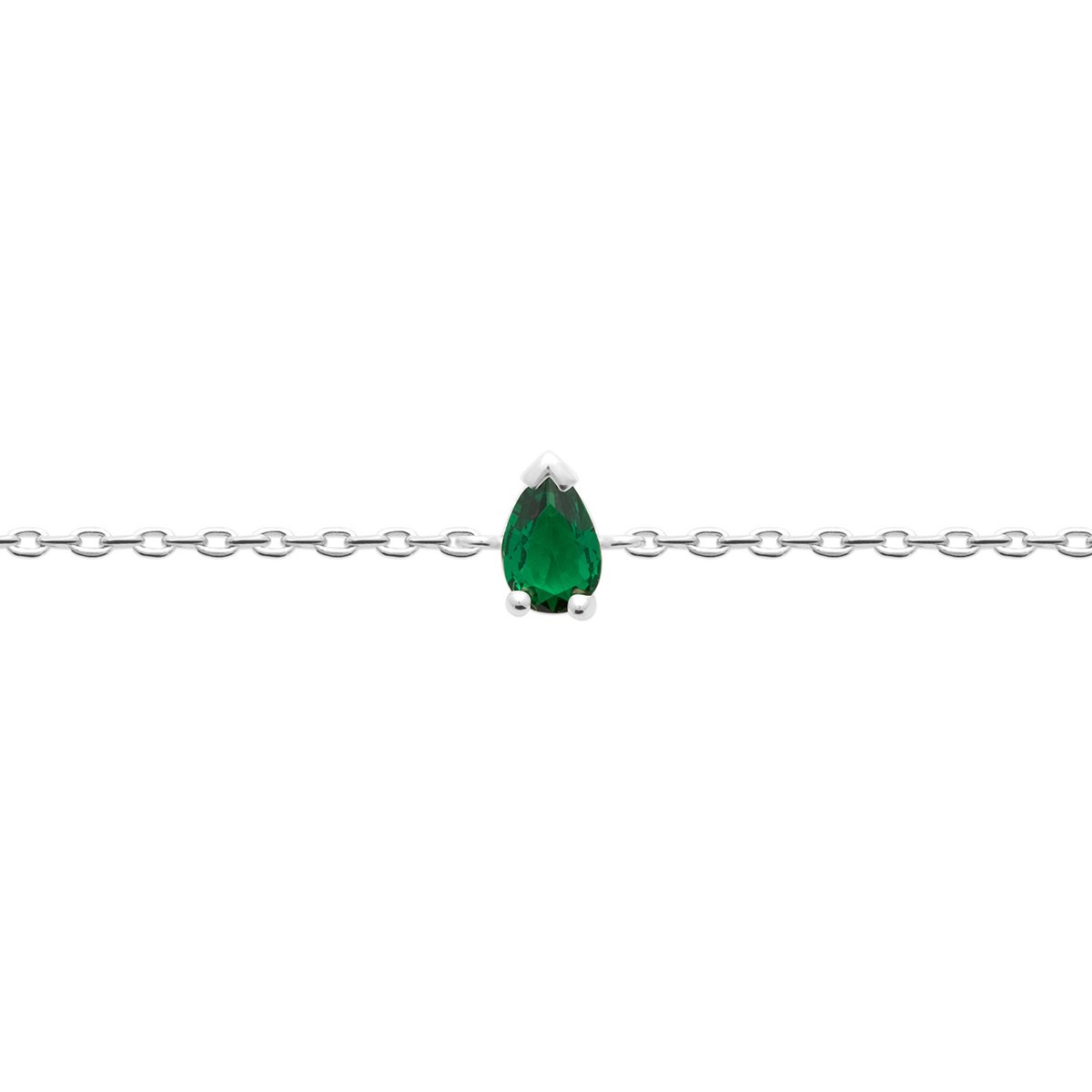 Bracelet Brillaxis argent rhodié oxyde vert - vue 3
