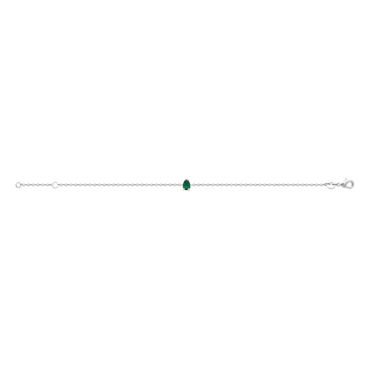 Bracelet Brillaxis argent rhodié oxyde vert - vue 4