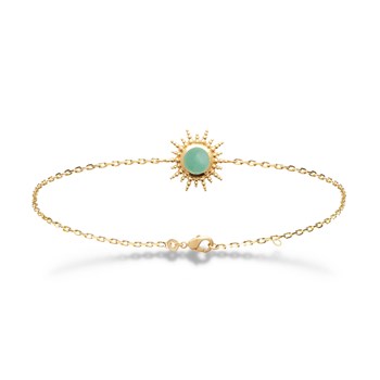 Bracelet Brillaxis plaqué or soleil aventurine