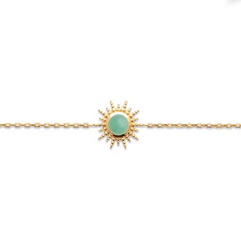 Bracelet Brillaxis plaqué or soleil aventurine