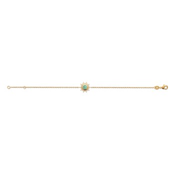 Bracelet Brillaxis plaqué or soleil aventurine