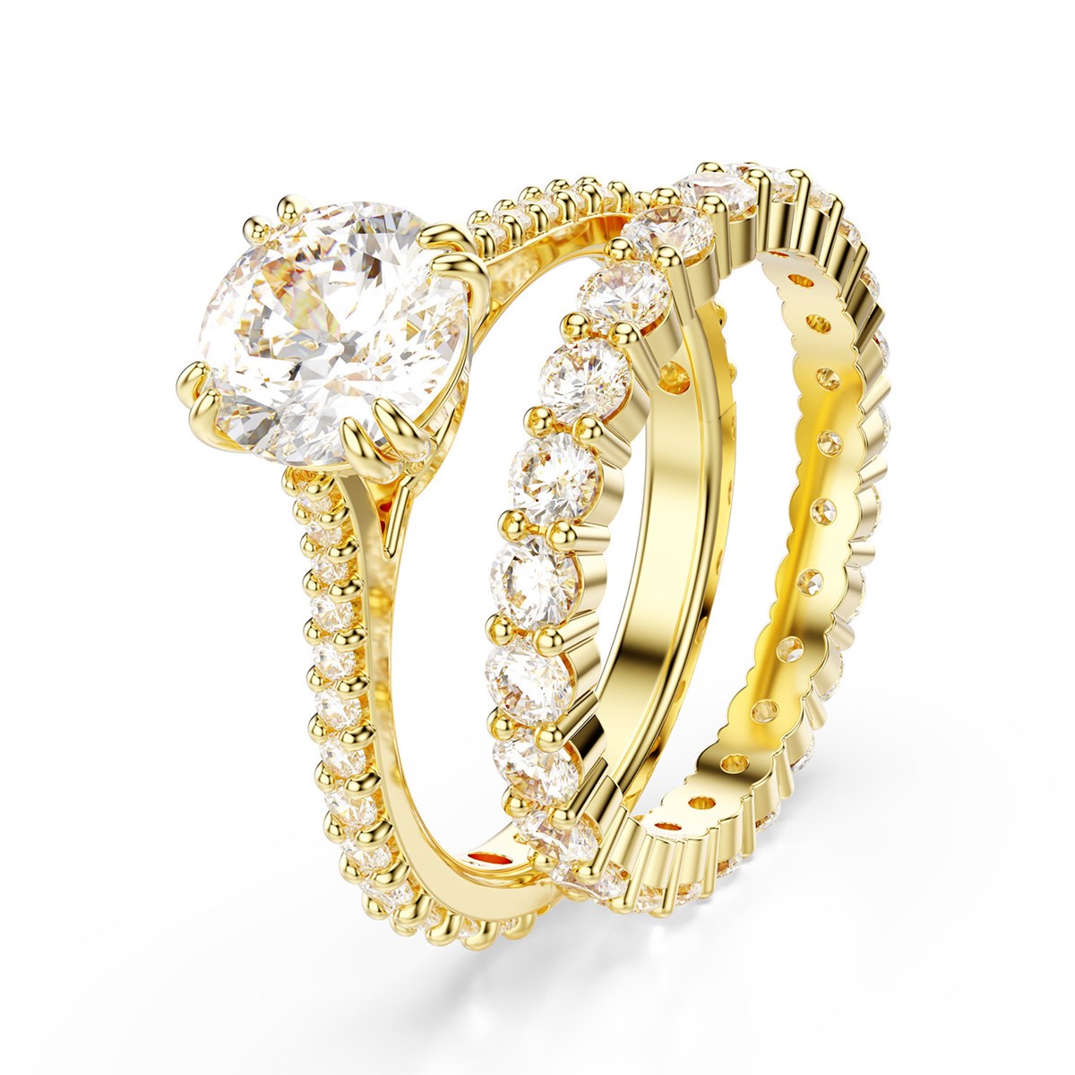 Bague Swarovski Stilla parure doré_x000D_
T55 - vue 3