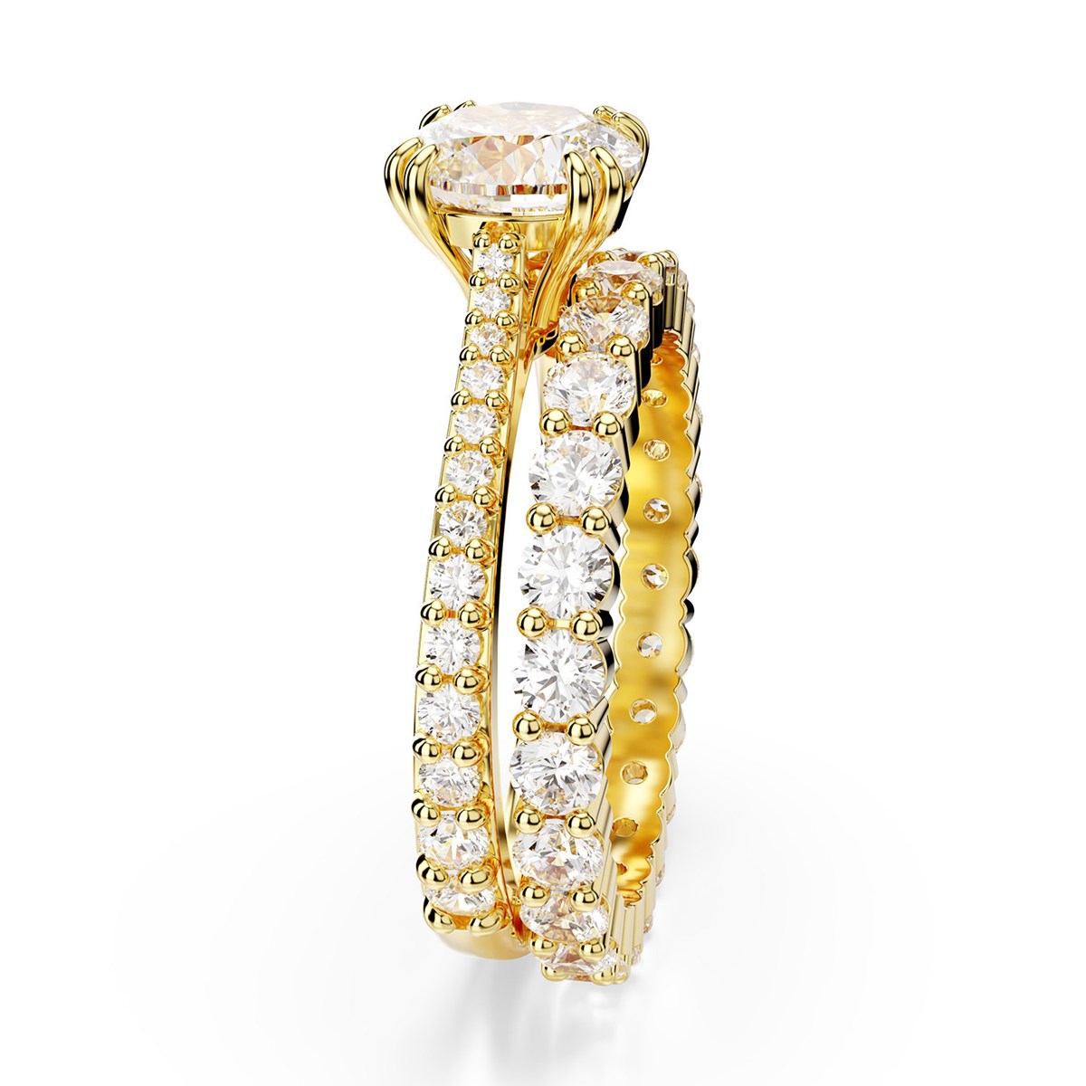 Bague Swarovski Stilla parure doré_x000D_
T55 - vue 4