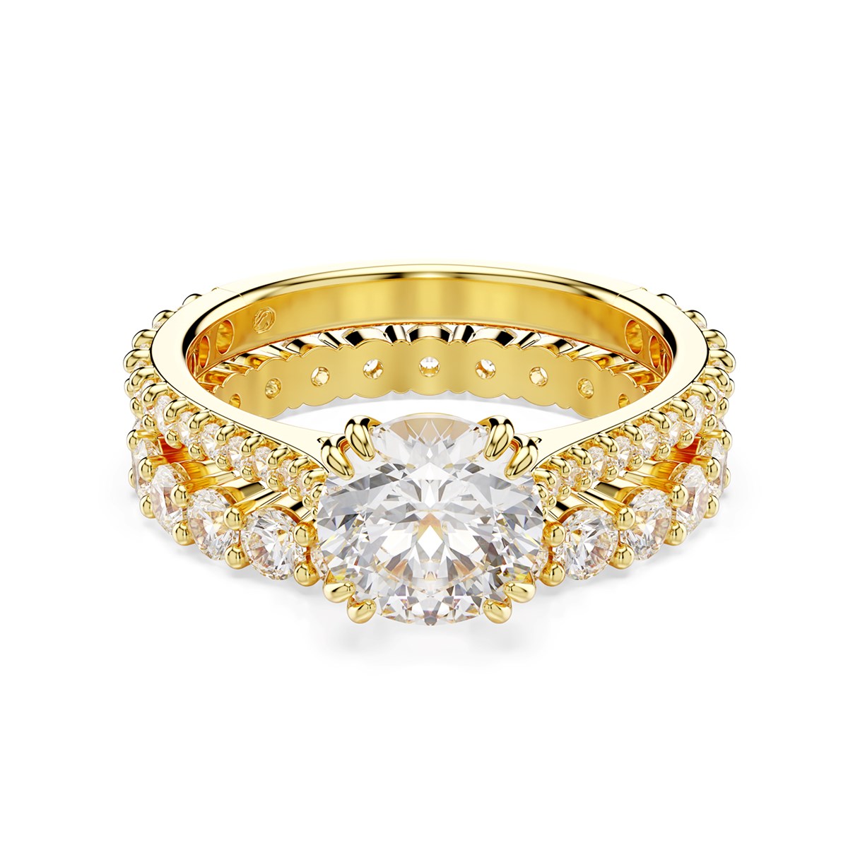 Bague Swarovski Stilla parure doré_x000D_
T55 - vue 5