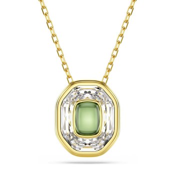 Collier Swarovski Chroma vert et doré