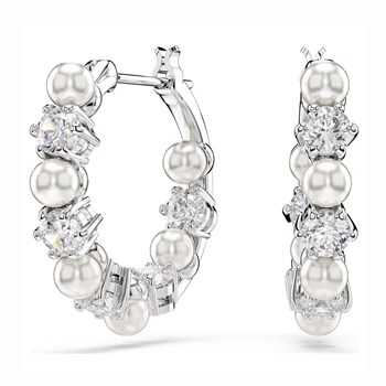 Boucles d'oreilles Swarovski Matrix cristal et perle