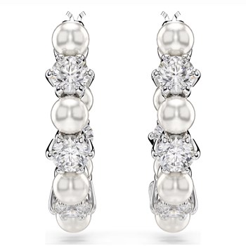 Boucles d'oreilles Swarovski Matrix cristal et perle