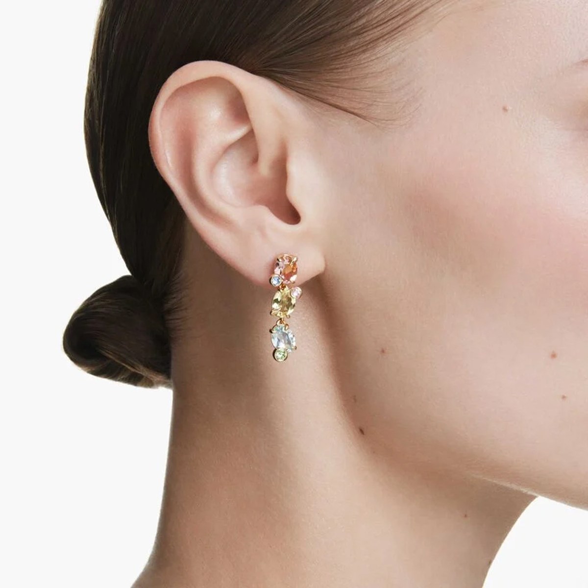 Boucles d'oreilles Swarovski Gema multicolores - vue 2