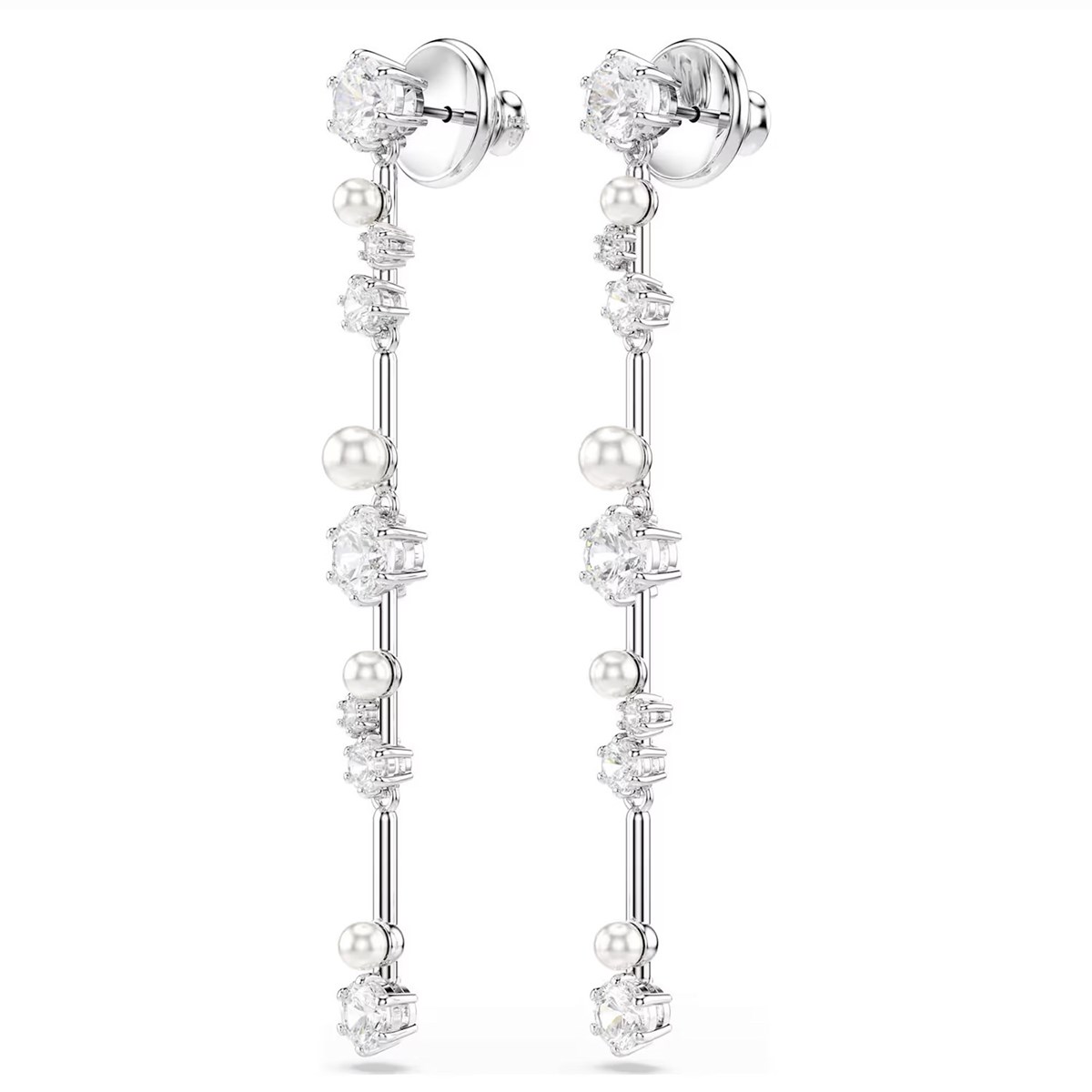 Boucles d'oreilles pendantes Swarovski_x000D_
Constella argenté - vue 4