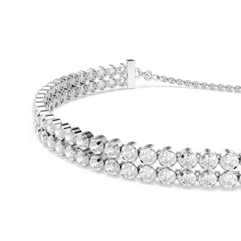 Bracelet Swarovski Matrix double rang argenté