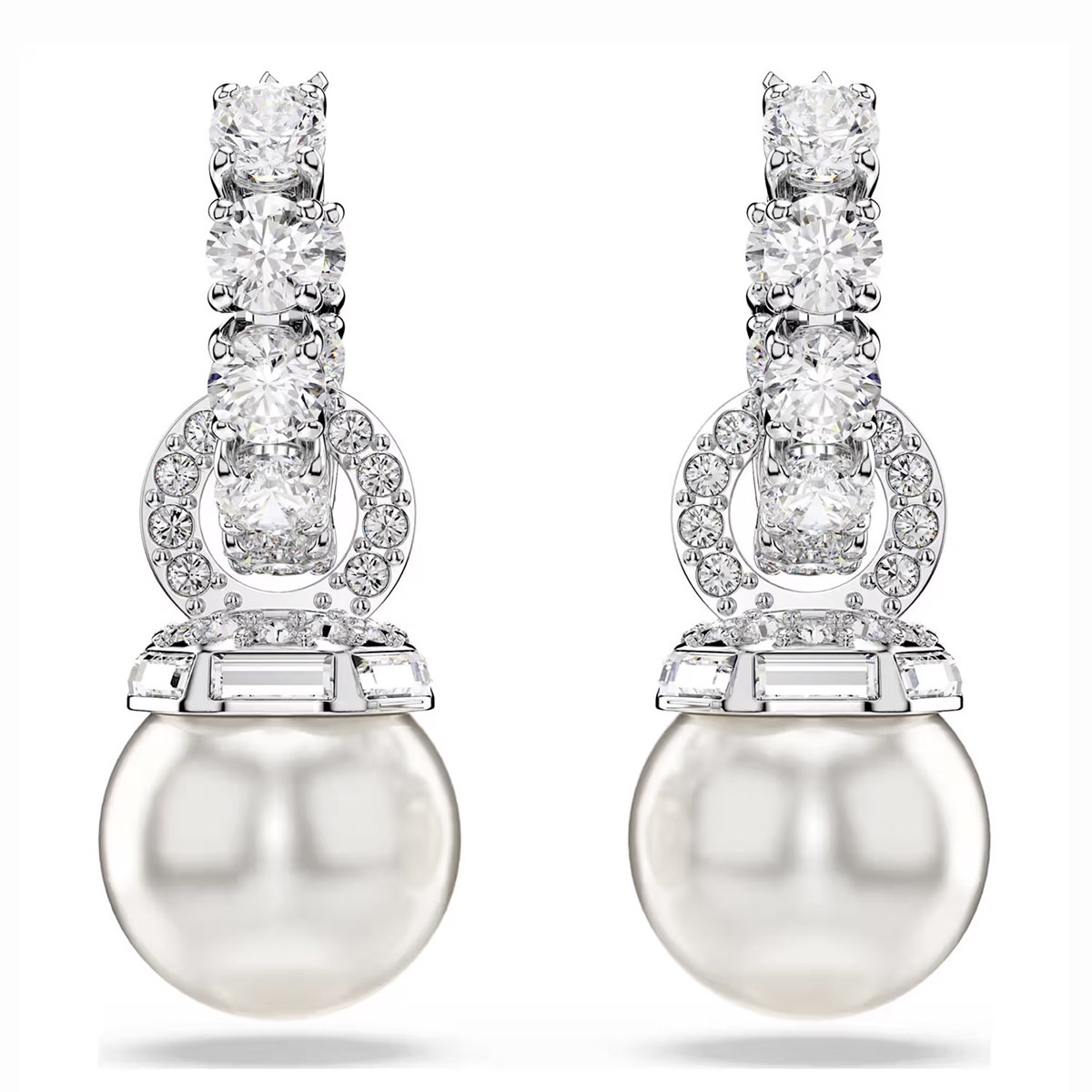 Boucles d'oreilles créoles Matrix Pearl - vue 3