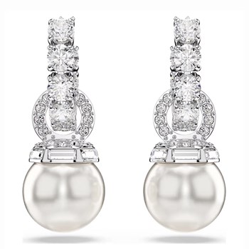 Boucles d'oreilles créoles Matrix Pearl