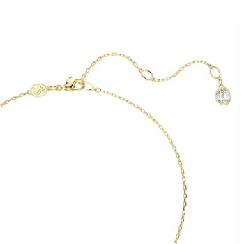 Sautoir en Y Swarovski Idyllia doré fleur verte