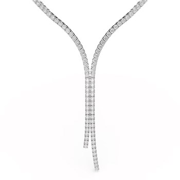 Collier en Y Swarovski Matrix blanc