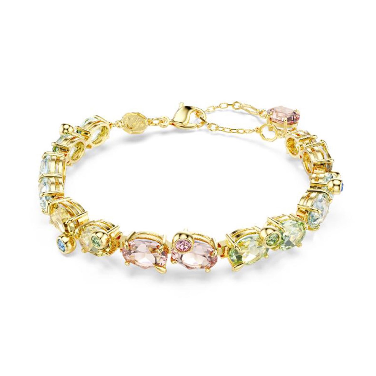 Bracelet Swarovski Gema doré cristaux multicolores