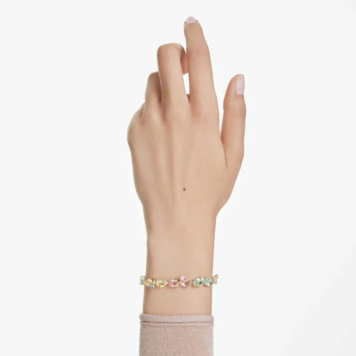 Bracelet Swarovski Gema doré cristaux multicolores - vue 2