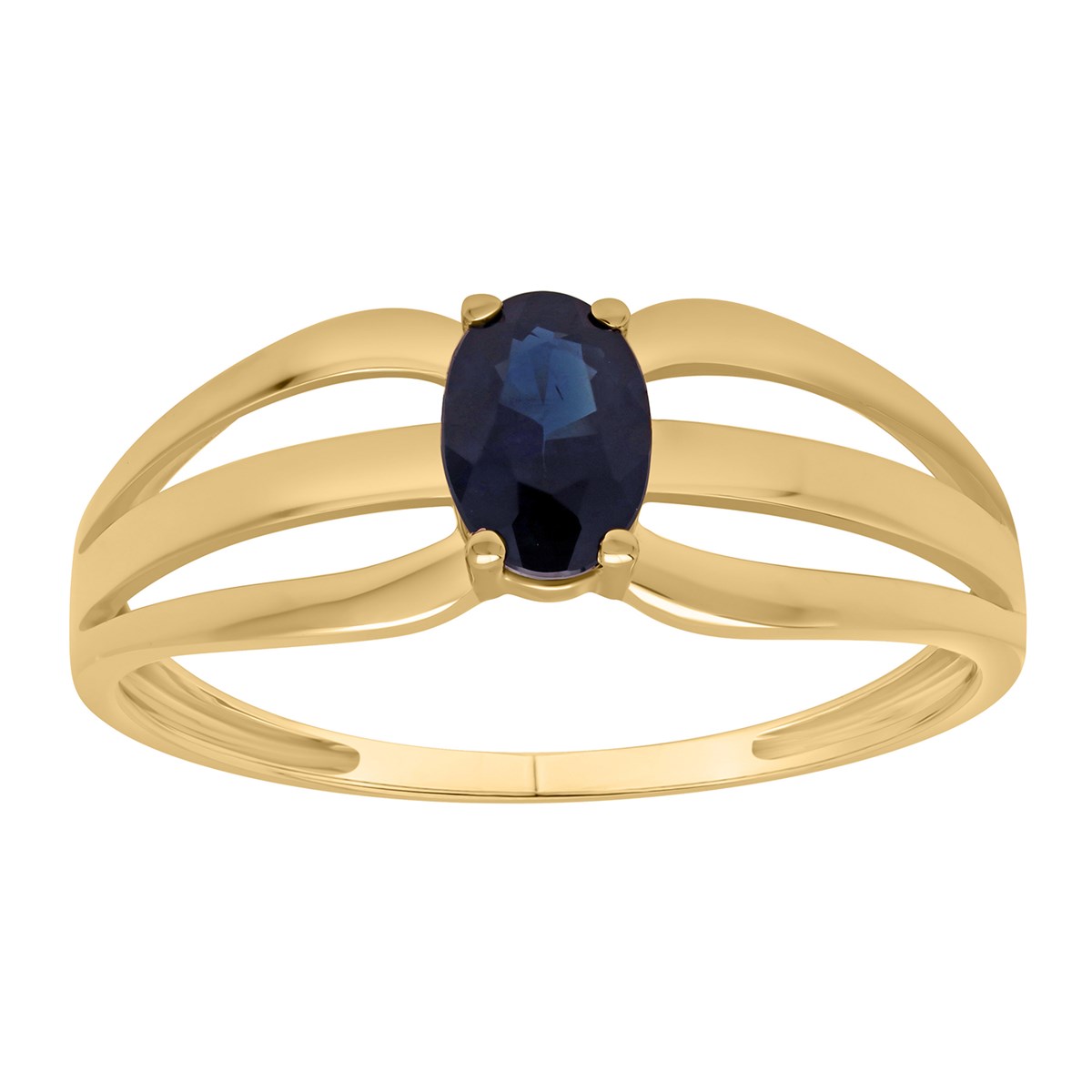 Bague Brillaxis or jaune 9 carats saphir - vue 2