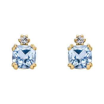 Boucles d'oreilles or 9 carats topaze Blue London