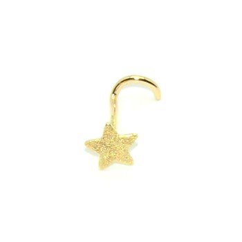 Piercing de nez or jaune 18 carats étoile
