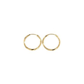 Boucles d'oreilles or jaune 18 carats martelé
23 mm