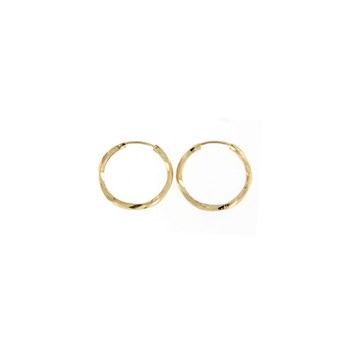 Boucles d'oreilles créoles or 18 carats martelé