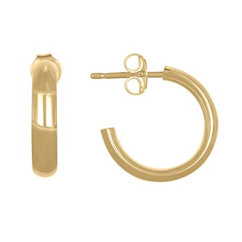 Boucles d'oreilles créoles ouvertes or jaune 18K
16 mm