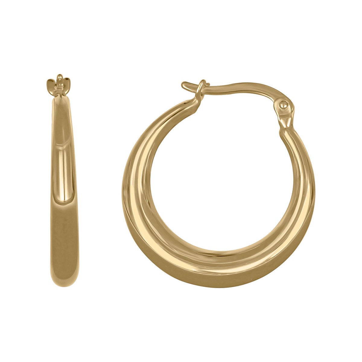 Boucles d'oreilles créoles chute or jaune
