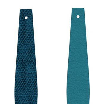 Cuir manchettes évasée Les Georgettes
écailles bleutées/bleu 20mm