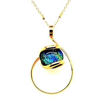 Collier Andrea Marazzini Nautilus doré
vert bleu jaune