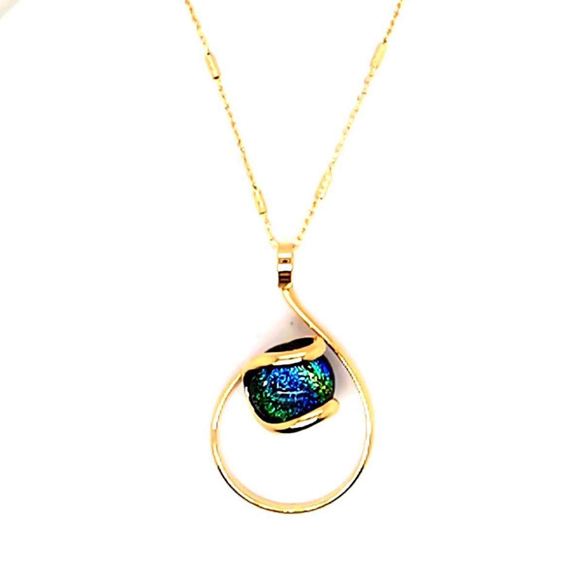 Collier Andrea Marazzini Nautilus doré
vert bleu jaune - vue 2
