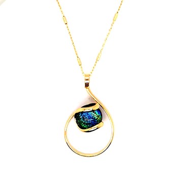 Collier Andrea Marazzini Nautilus doré
vert bleu jaune