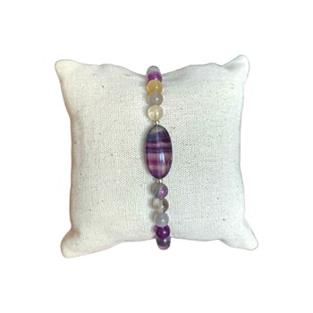Bracelet Fluorite multicolore homme femme
