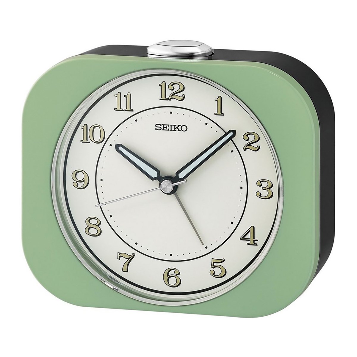 Réveil Seiko plastique vert cadran blanc