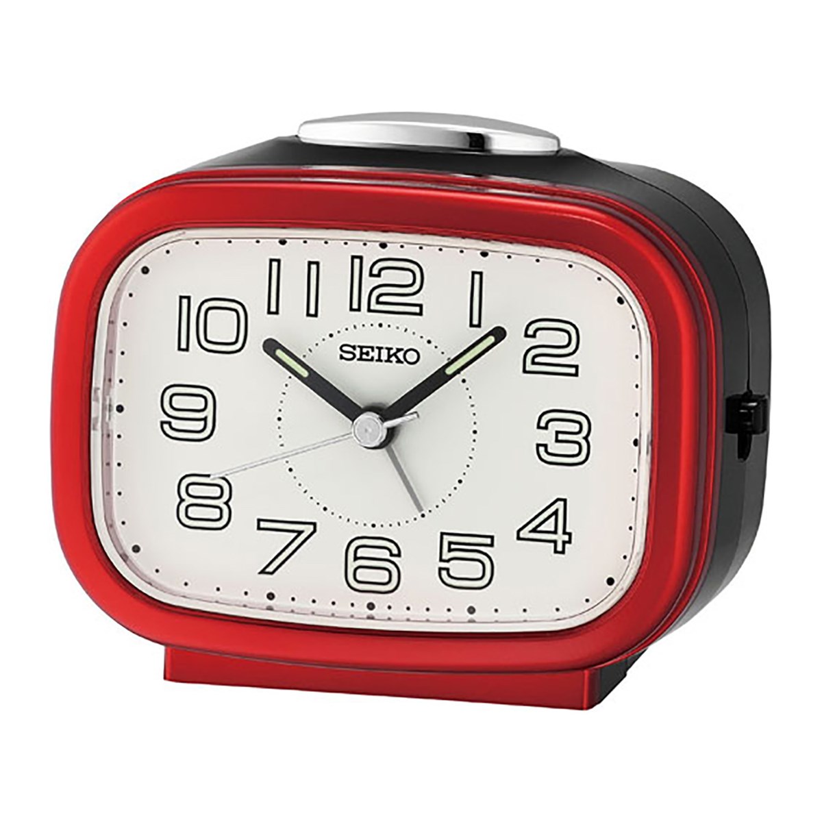 Réveil Seiko plastique noir et rouge métallisé