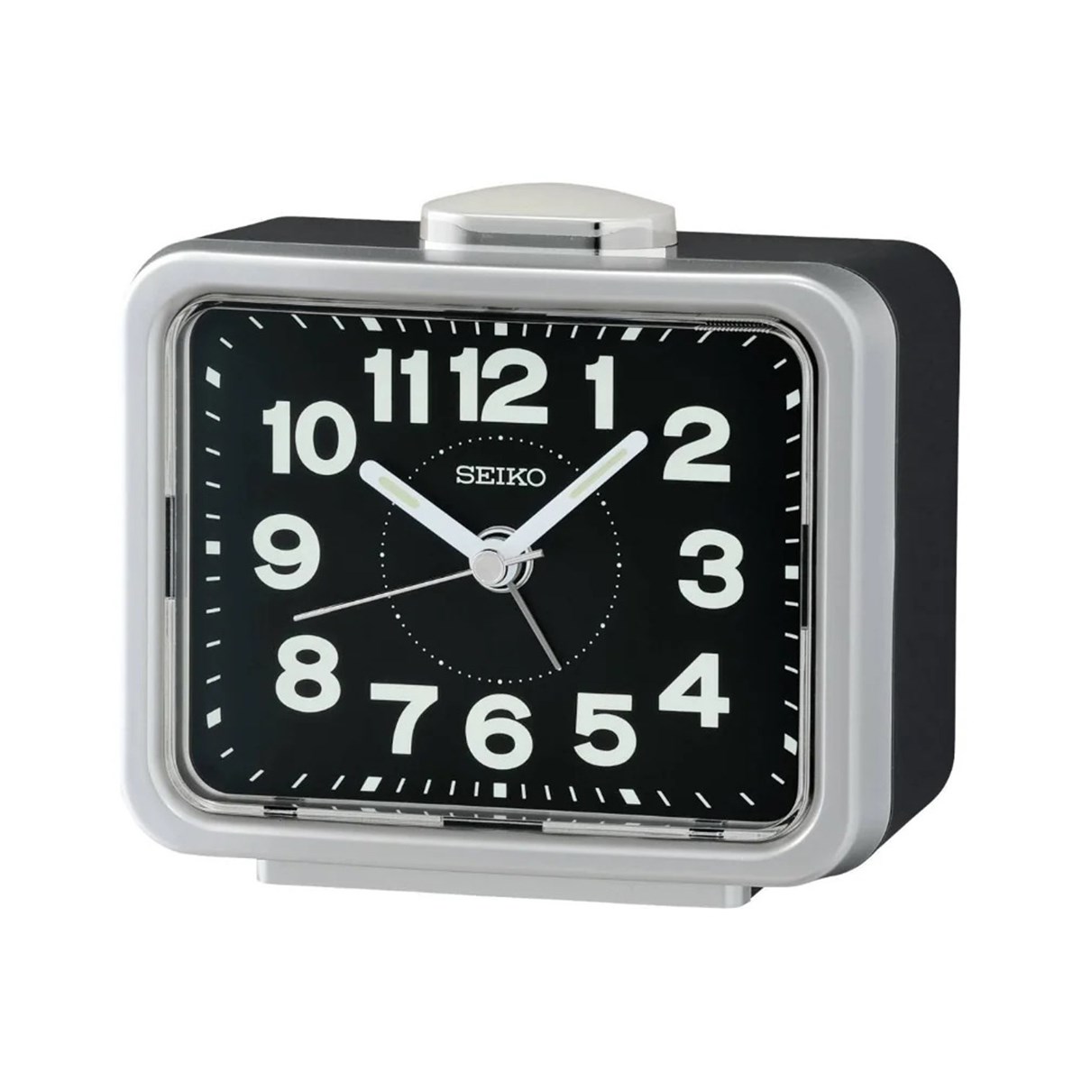 Réveil Seiko noir/argenté
