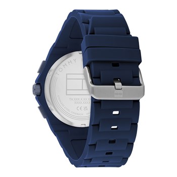 Montre Tommy Hilfiger chrono en silicone bleu marine