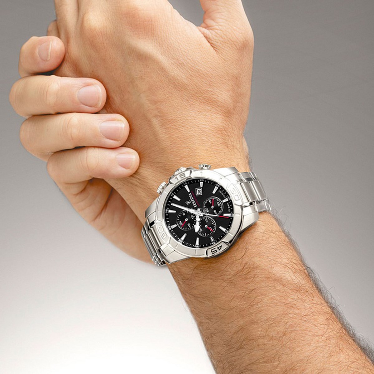 Montre Festina acier chrono - vue 2
