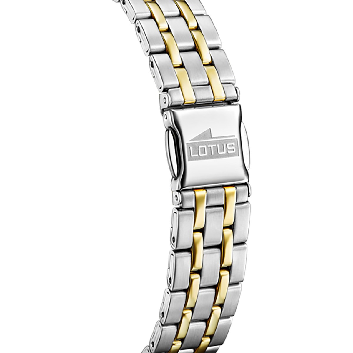 Montre femme Lotus rectangulaire acier bicolore - vue 2