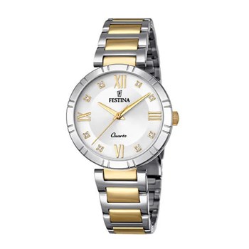 Montre femme Festina acier bicolore oxydes