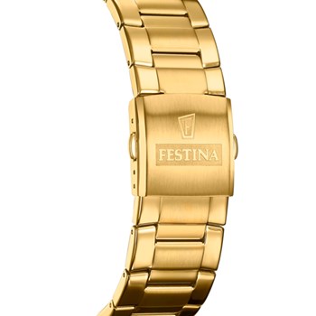Montre Festina acier doré chrono